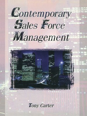 cover image of Contemporary Sales Force Management